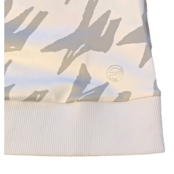 Foray Golf Women's XS Houndstooth Layering Short Sleeve Sweatshirt White Gray - Picture 6 of 12